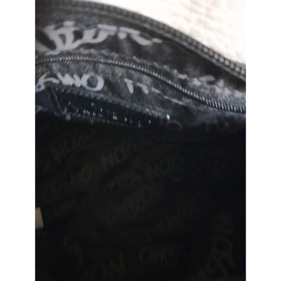 Mossimo white/Black leather Tote Purse With Coin Accessor/ Detachable Strap New - Picture 7 of 14